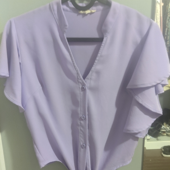 Purple crop top size Small - Picture 3 of 3